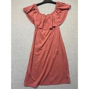 3 for $25 Women's EMERALD Red Off-Shoulder Dress Size S